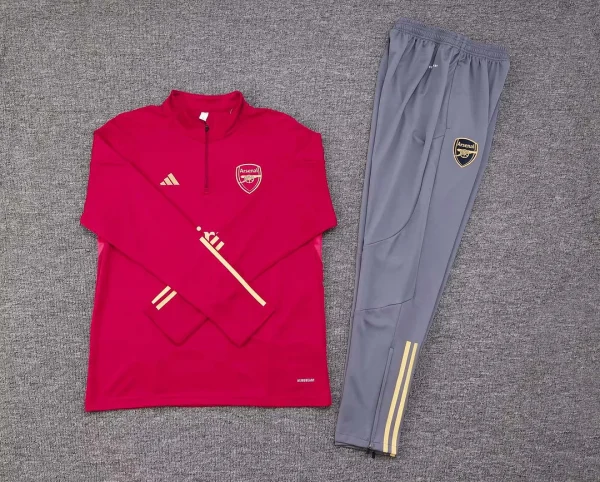 Arsenal Half-Pull Training Suit Red Football Shirt 2023/2024 - Image 6
