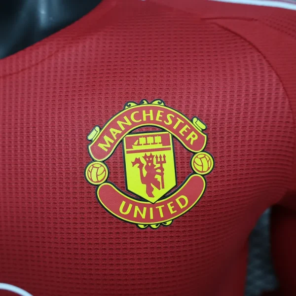 24-25 Manchester United Home Long Sleeve Player Version - Image 4