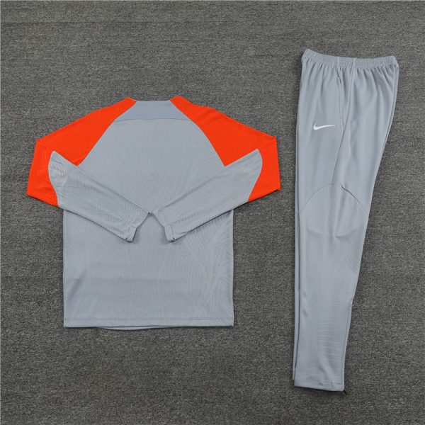 23-24 Inter Milan Long Sleeve Kits Grey Zipper Training Suits Jersey - Image 4