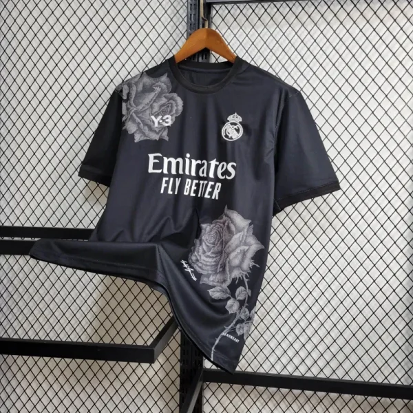23-24 Real Madrid Y-3 Fourth Jersey Black - Image 9
