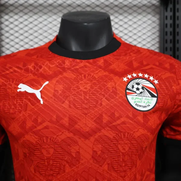 2024/2025 Players Edition Egypt Home Red Football Jersey - Image 3