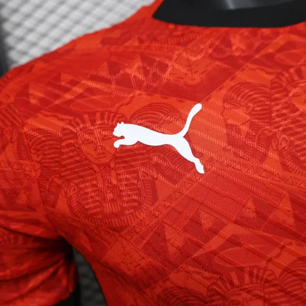 2024/2025 Players Edition Egypt Home Red Football Jersey - Image 4