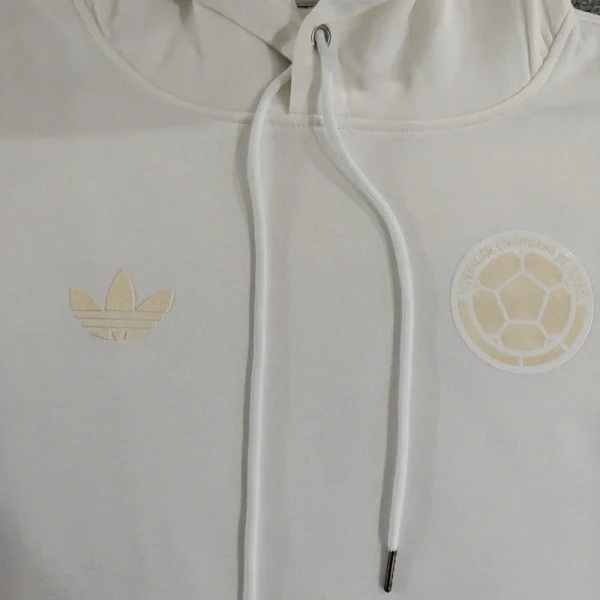 Colombia Nation 2024 100th Anniversary White Hoodie Jacket - Image 6