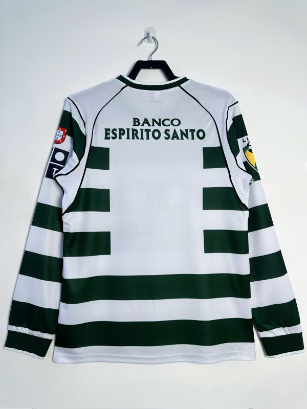 Sporting Lisbon Retro Home Long sleeve Jersey 2003-04 - Image 3