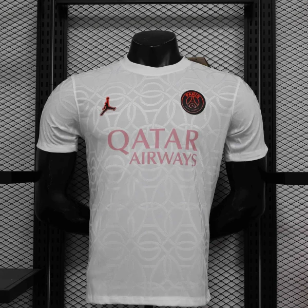 25-26 PSG Player Version Academy Pro Pre-Match White Jersey Customized team emblem stars - Image 8