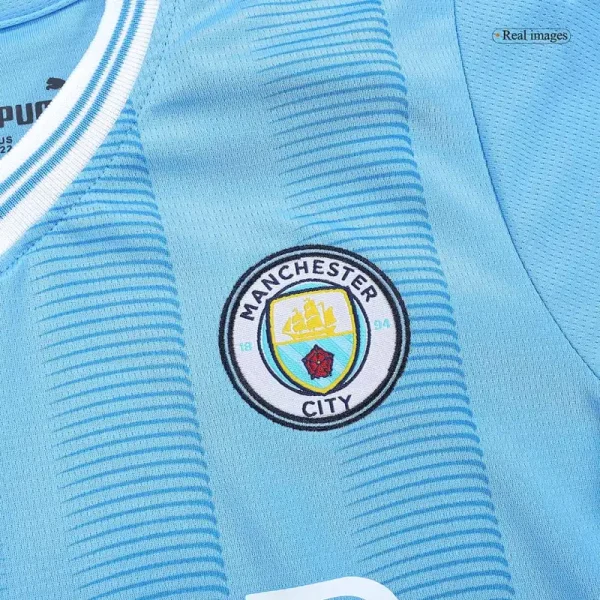 2023/24 Kids Manchester City Home Jersey Kit - Image 5