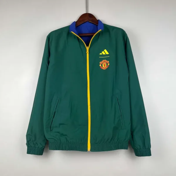 2023-2024 Manchester United Reversible Windbreaker（Blue-Green）Soccer Jersey 1:1 Thai Quality - Image 3