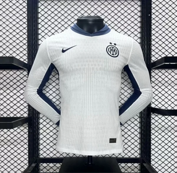 24-25 Inter Milan Away Long Sleeve Kit Player Version Shirt Soccer Jersey - Image 3