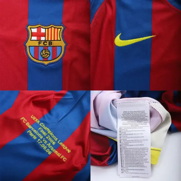 2005/06 Barcelona Messi #30 UCL Final Retro Jersey Home - Image 5
