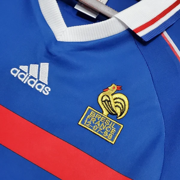 1998 France Retro Jersey Home World Cup - Image 7