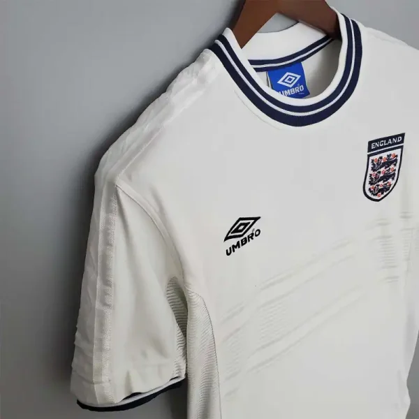 2000 England Retro Jersey Home Replica Euro Cup - Image 8