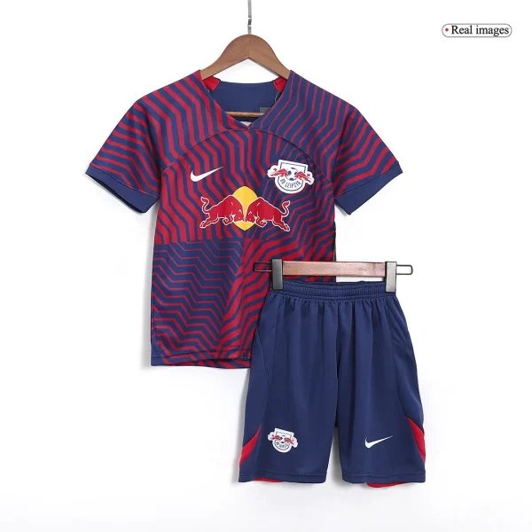 23-24 Kids RB Leipzig Away Jersey Kit - Image 3