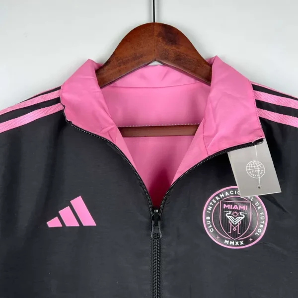 2023-2024 Inter Miami Reversible Windbreaker（black-pink）Soccer Jersey 1:1 Thai Quality - Image 6