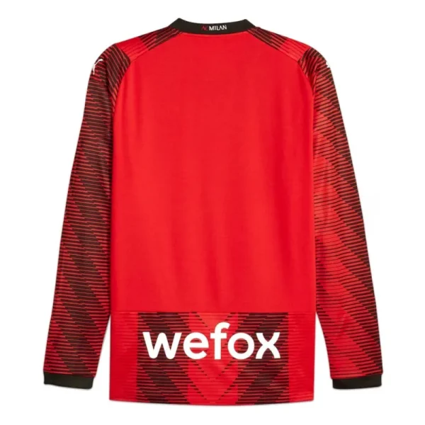23-24 AC Milan Home Long Sleeve Jersey - Image 2