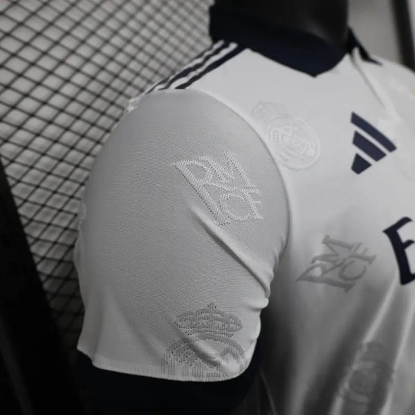 2025-26 Real Madrid Men's Polo Shirt White - Image 7