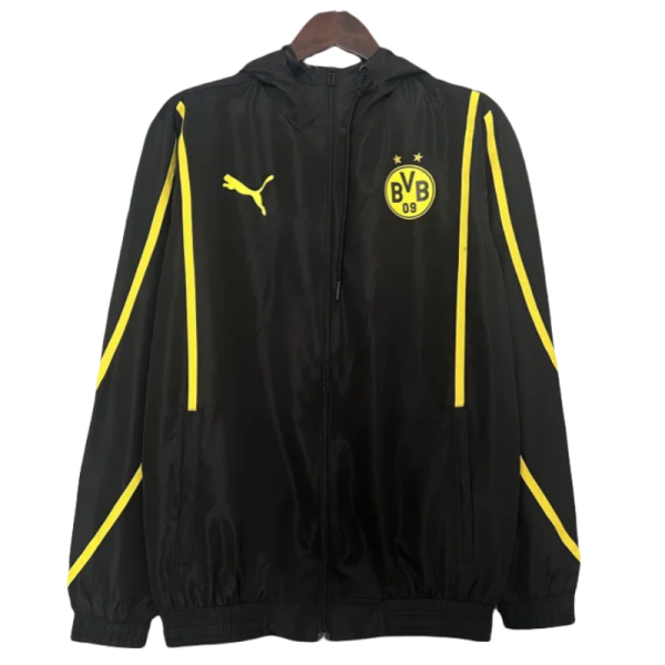 24-25 Dortmund BVB Black Windbreaker - Image 3
