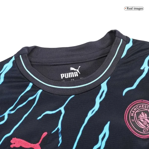 2023/24 Kids Manchester City Third Away Kit Jersey+Shorts - Image 7