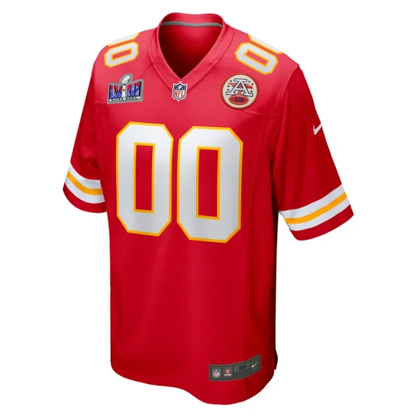 Men's Kansas City Chiefs Nike Red Super Bowl LVIII Patch Custom Game Jersey - Image 3
