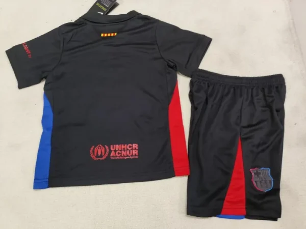 24-25 Kids Barcelona Away Kit(Jersey+Short) Without Spofity Text - Image 4