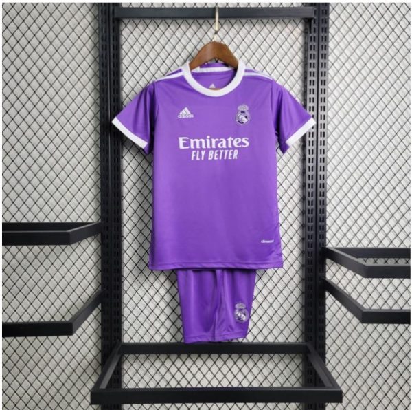 Real Madrid16-17 Away Retro Kids Kits Children Sets Football Jersey - Image 3