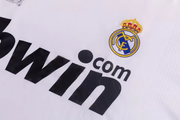 2009/10 Real Madrid Retro Home Long Sleeve Jersey - Image 7