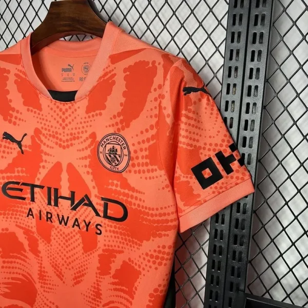 24-25 Manchester City Orange Goalkeeper Jersey - Image 7