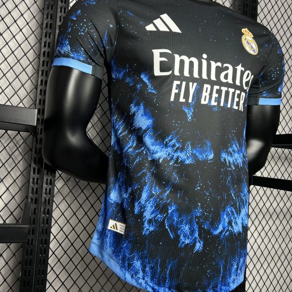 24-25 Real Madrid Ocean Blue Player Version Soccer Jersey - Image 5