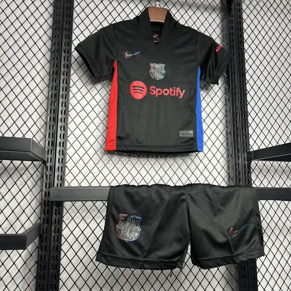 24-25 Barcelona Away Soccer Kids Jersey+Shorts - Image 7
