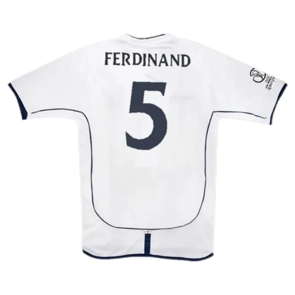 2002 England Retro Soccer Jersey Home Replica World Cup - Image 6