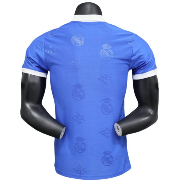 2025-26 Real Madrid Men's Polo Shirt Biue - Image 2