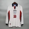 1998 England World Cup Home Retro Jersey Long Sleeve #7 BACKHAM #20 OWEN - Image 11