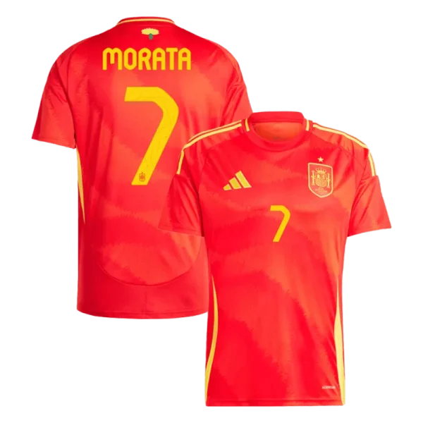 Spain Home Jersey LAMINE YAMAL #19 RODRIGO #16 MORATA #7 Euro 2024 - Image 2