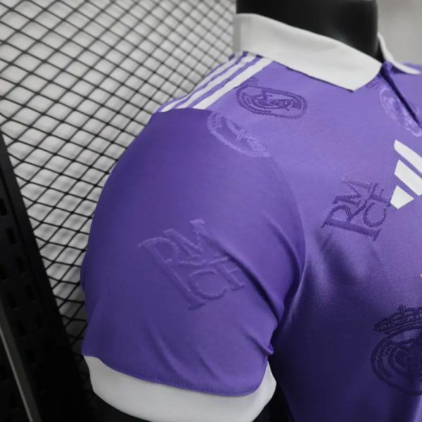 2025-26 Real Madrid Men's Polo Shirt Purple - Image 7