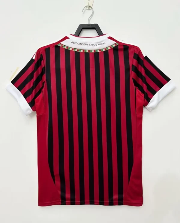 11-12 AC Milan Retro Jersey Home - Image 3