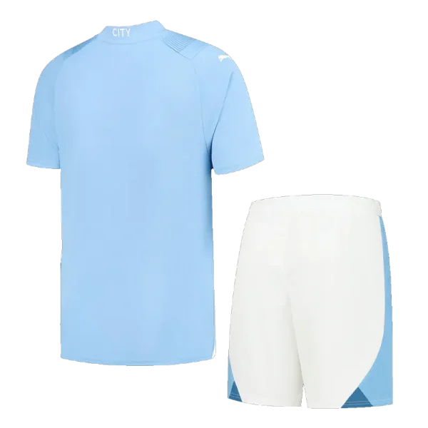 2023/24 Manchester City Home Jersey Kit(Shirt+Shorts)