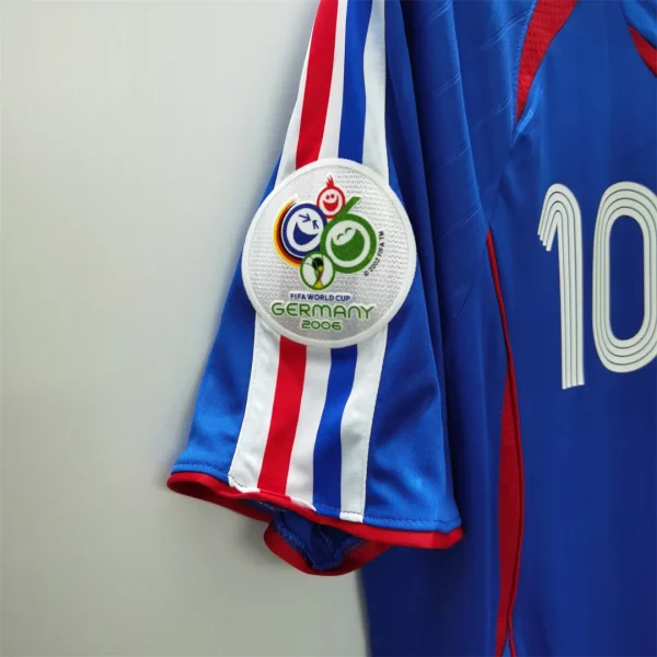 2006 France Zidane #10 Retro Jersey Home World Cup - Image 7