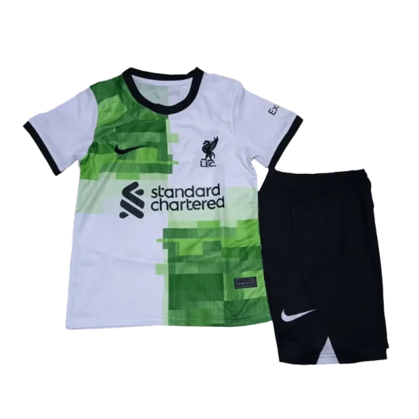 23-24 Kids Liverpool Away Whole Kit Jersey+Shorts+Socks - Image 4