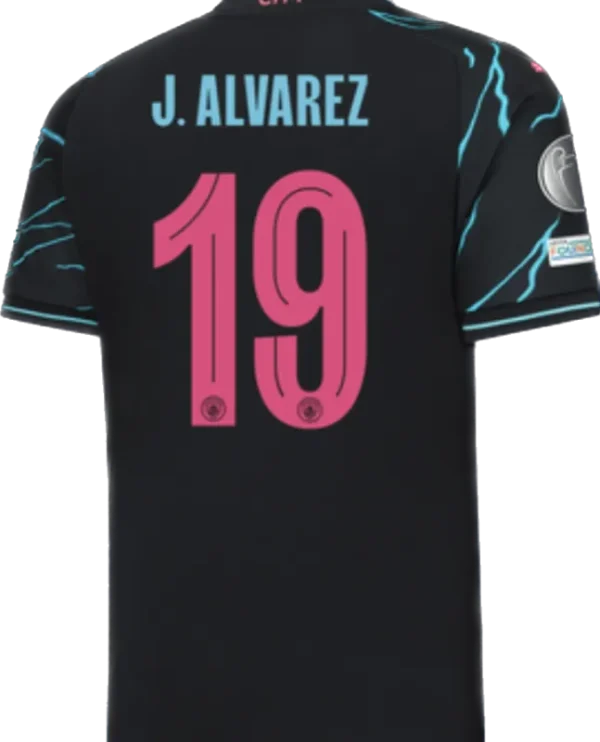 2023/24 HAALAND #9 DE BRUYNE #17 J.ALVAREZ #19 FODEN #47 Manchester City Third Away Jersey - Image 7