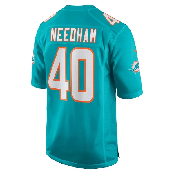 Men's Miami Dolphins Nik Needham Nike Aqua Game Jersey - Image 3
