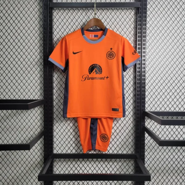23-24 Inter Milan Third Away Kids Kit Jersey+Short - Image 8