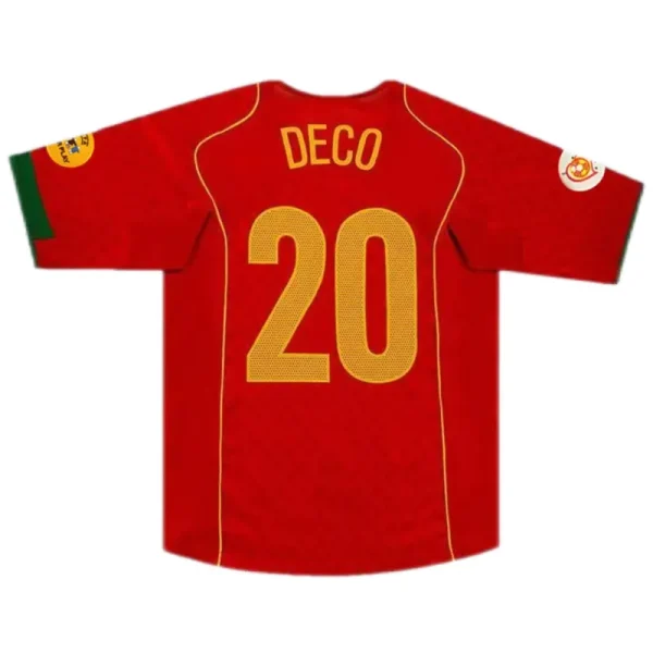 2004 Portugal Retro Jersey Home Euro Cup - Image 6