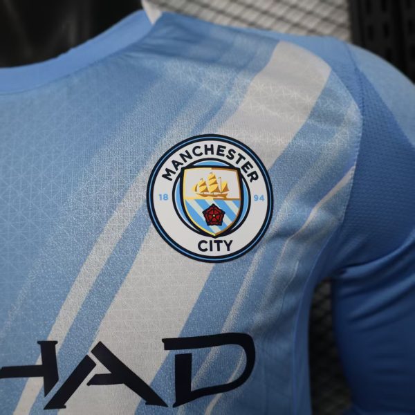Manchester City Soccer Shirt Home Shirt player version Long Sleeve  2025-26 - Image 5