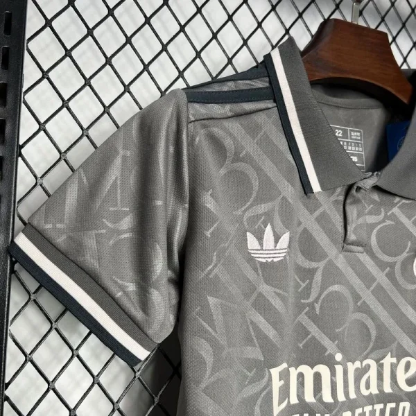 Real Madrid 24-25 Third Away Grey Kids Kits Jersey+Shorts - Image 6