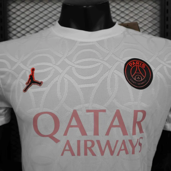 25-26 PSG Player Version Academy Pro Pre-Match White Jersey Customized team emblem stars - Image 4