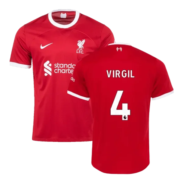 23-24 M.SALAH #11 VIRGIL #4 SZBOSZLAI #8 MAC ALLISTER #10 Liverpool Home Jersey - Image 2
