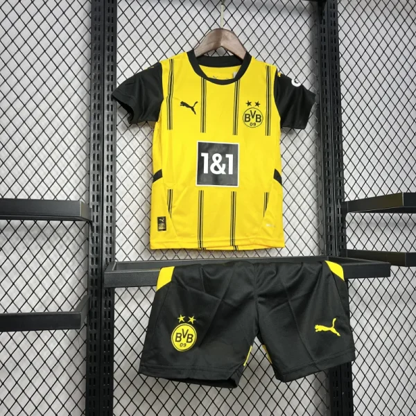 24-25 Borussia Dortmund Home Kids Kit Jersey+Shorts - Image 10