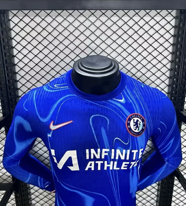 2024-25 Chelsea Club Home Player Version Long Sleeve Football Shirt - Image 3