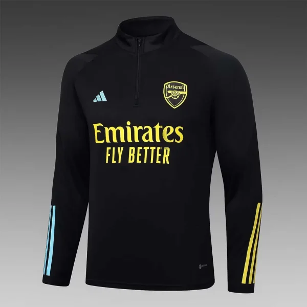 Arsenal Half-Pull Training Suit black Football Shirt 2023/2024 Kits - Image 3