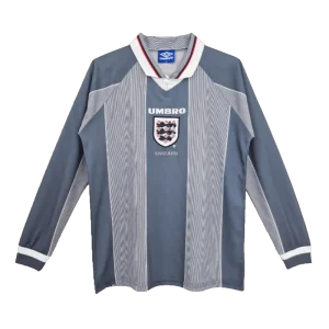 1996 England Retro Away Long Sleeve Jersey Replica Euro Cup