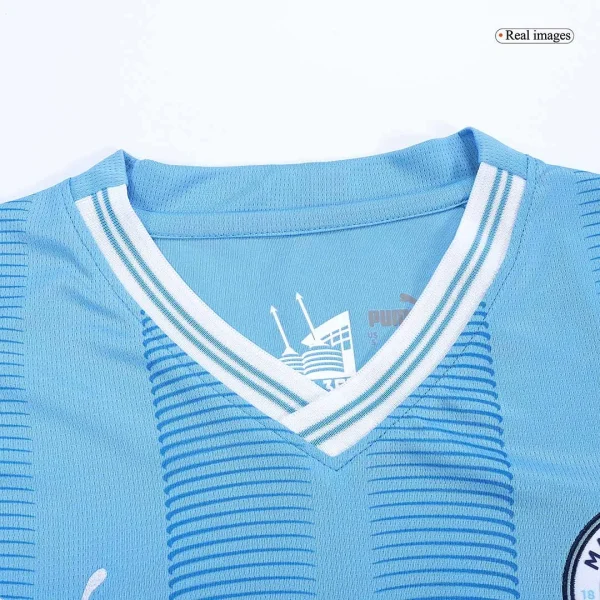 2023/24 Manchester City Home Jersey Kit(Shirt+Shorts) - Image 4